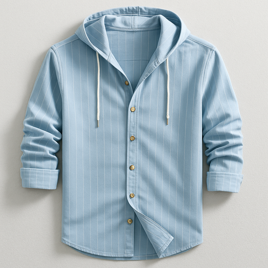 Dorian| CAMISA DE LUJO A RAYAS CON CAPUCHA