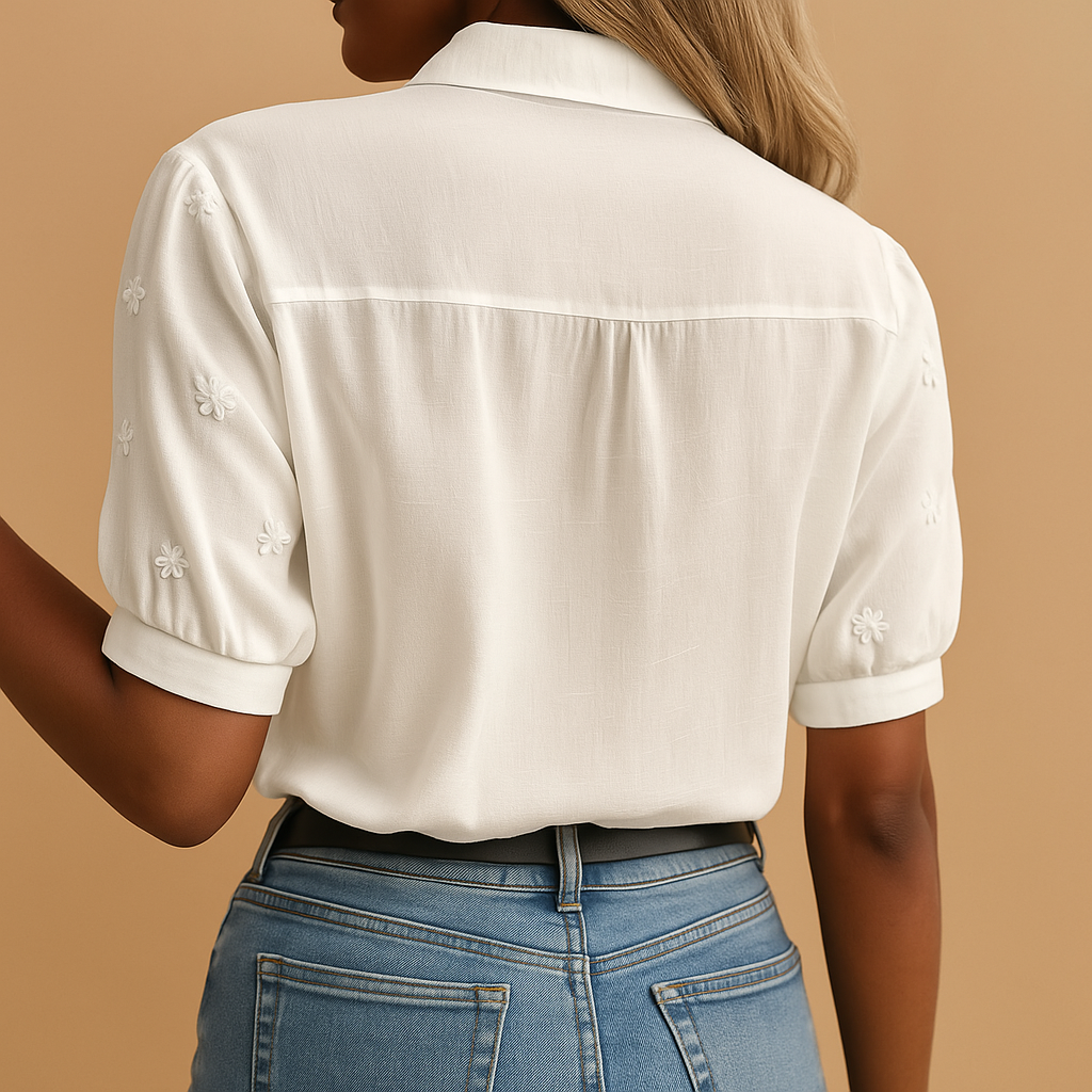 Lina - Blusa blanca de moda