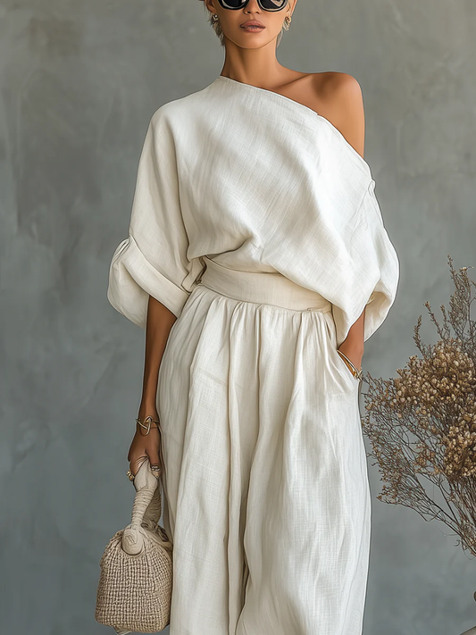 Elena - Elegante conjunto de dos piezas con un solo tirante