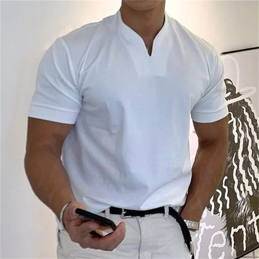 🏋️ Sportliches Herren V-Shirt aus Baumwolle – Ideal für Training & Freizeit
