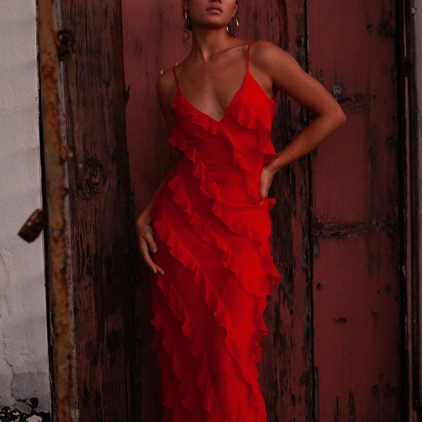 Sandra-Vestido largo elegante