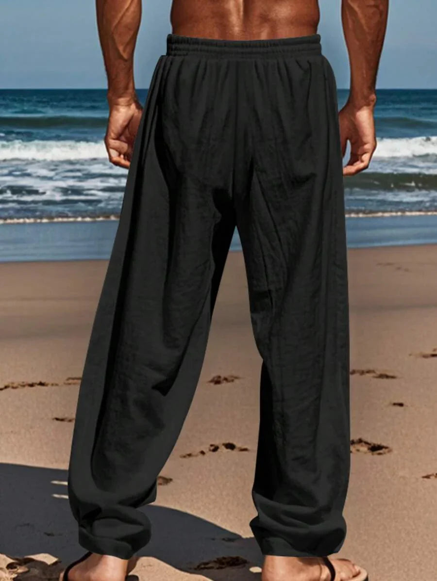 MATHIS | PANTALON LÉGER EN LIN AVEC CORDON