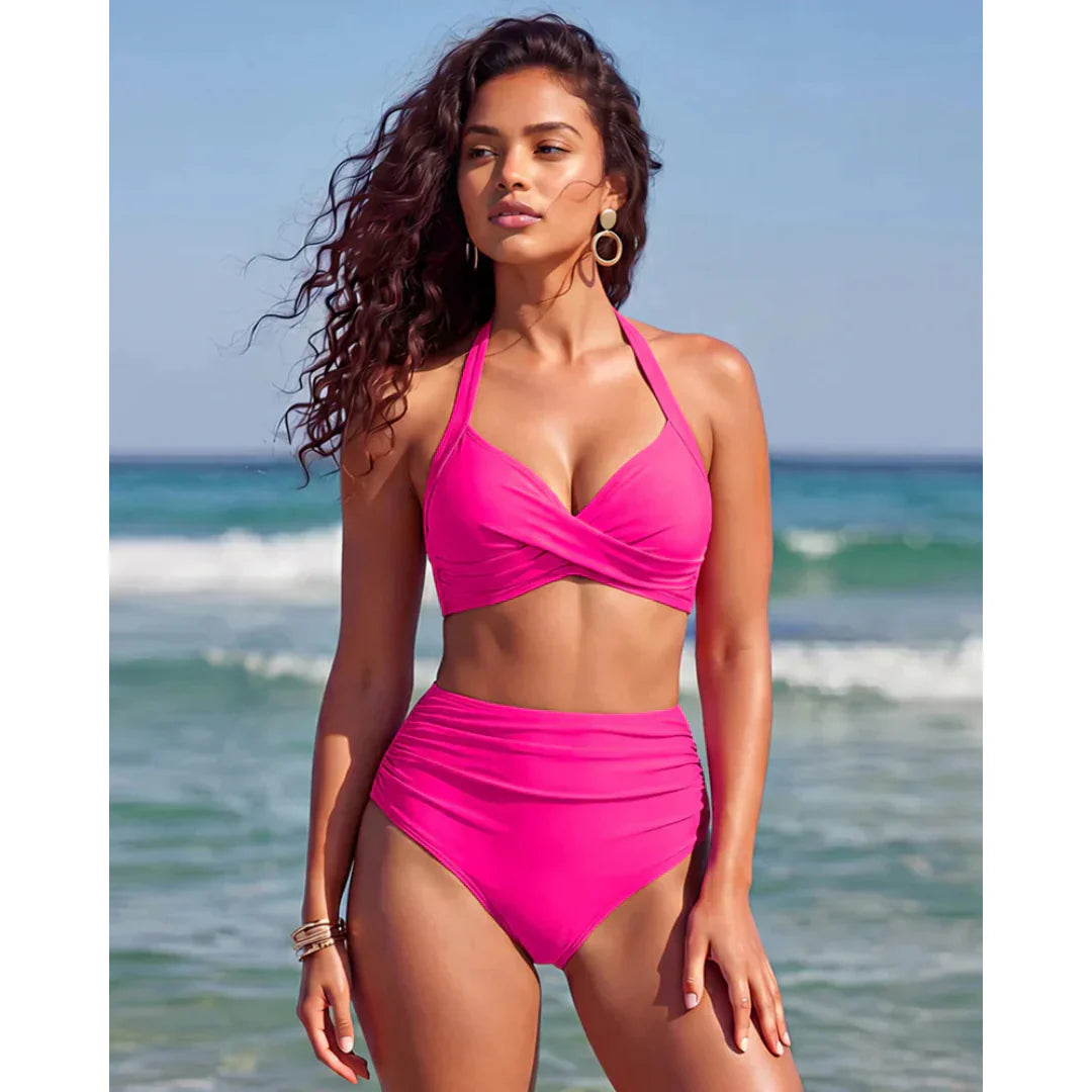 Bea™ | Bikini  con talle alto y efecto moldeador de abdomen