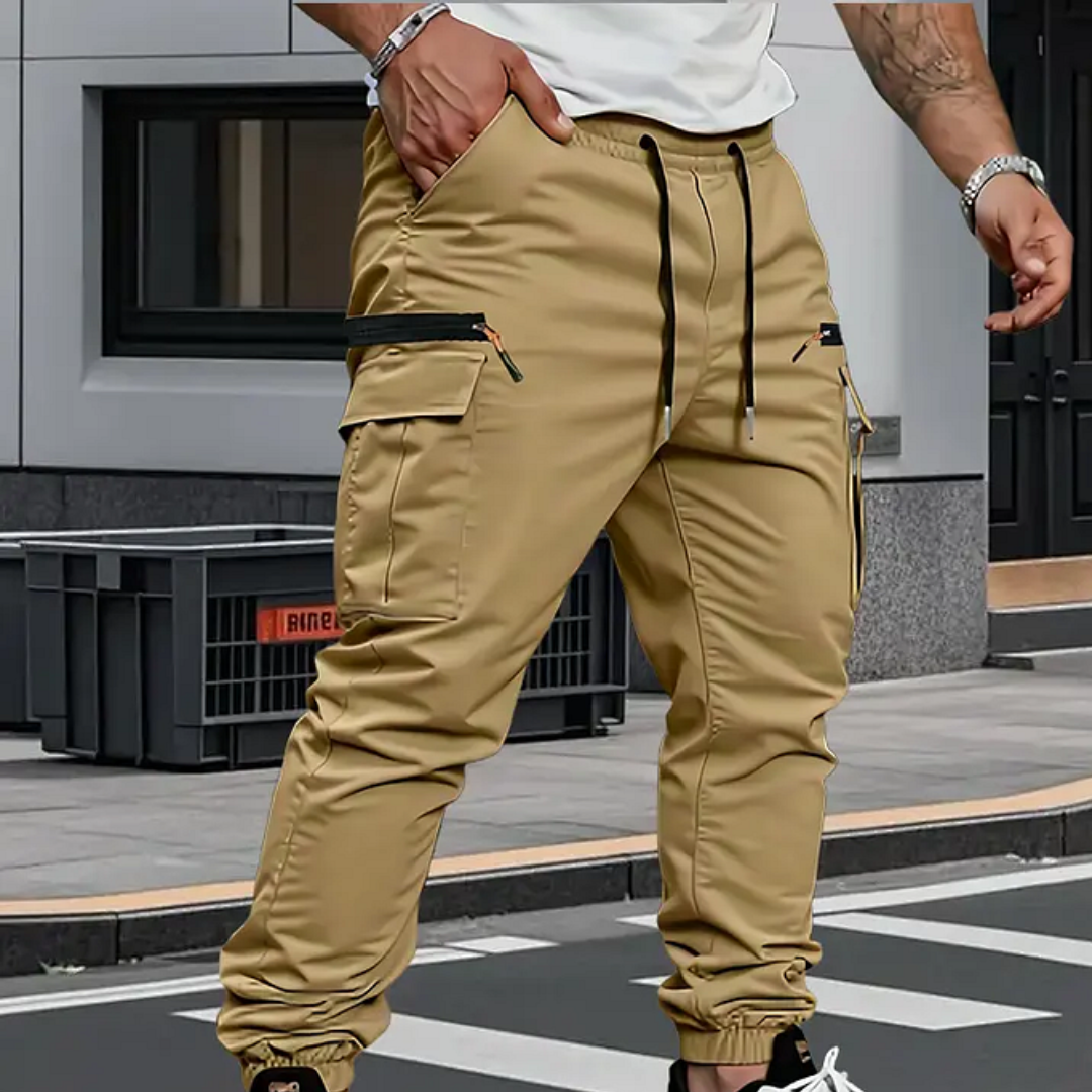 David - Pantalones de chándal elásticos para hombre