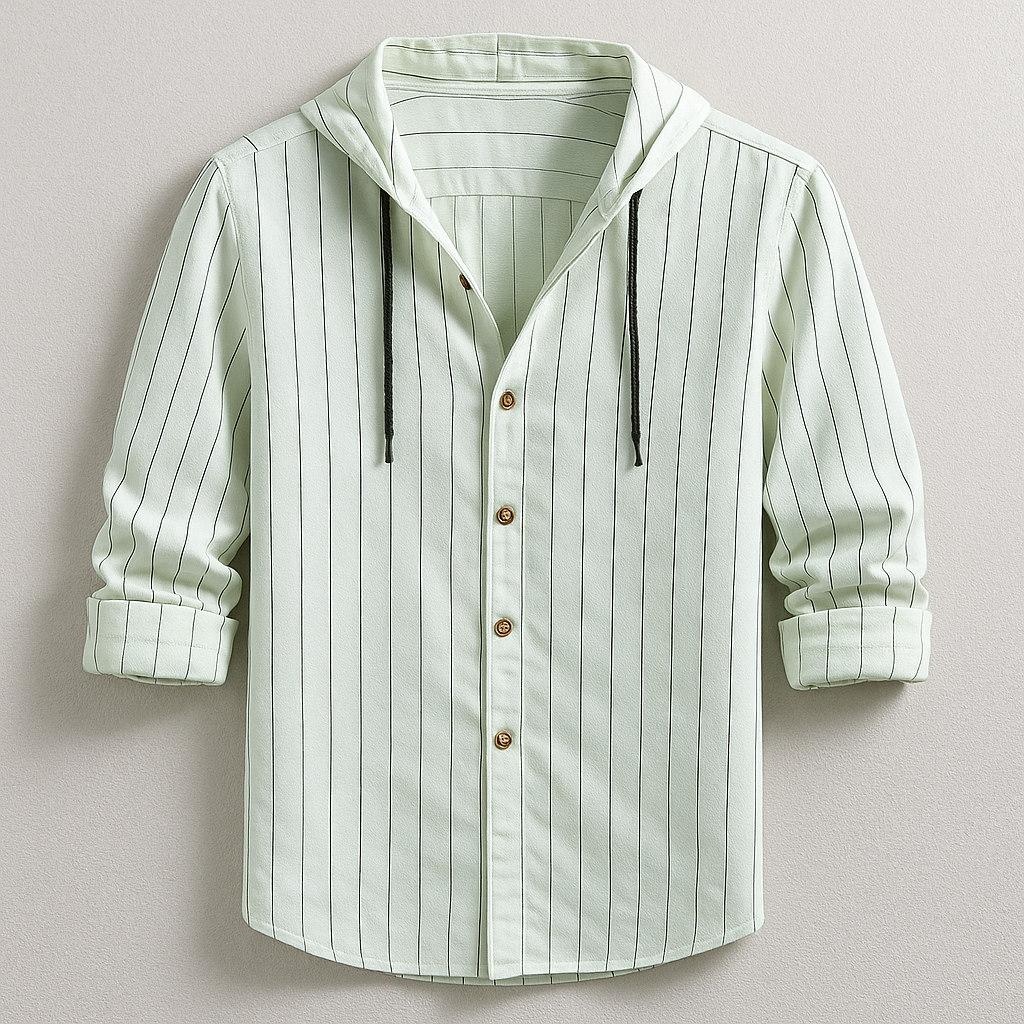Duval Paris™ | CHEMISE DE LUXE À RAYURES AVEC CAPUCHE