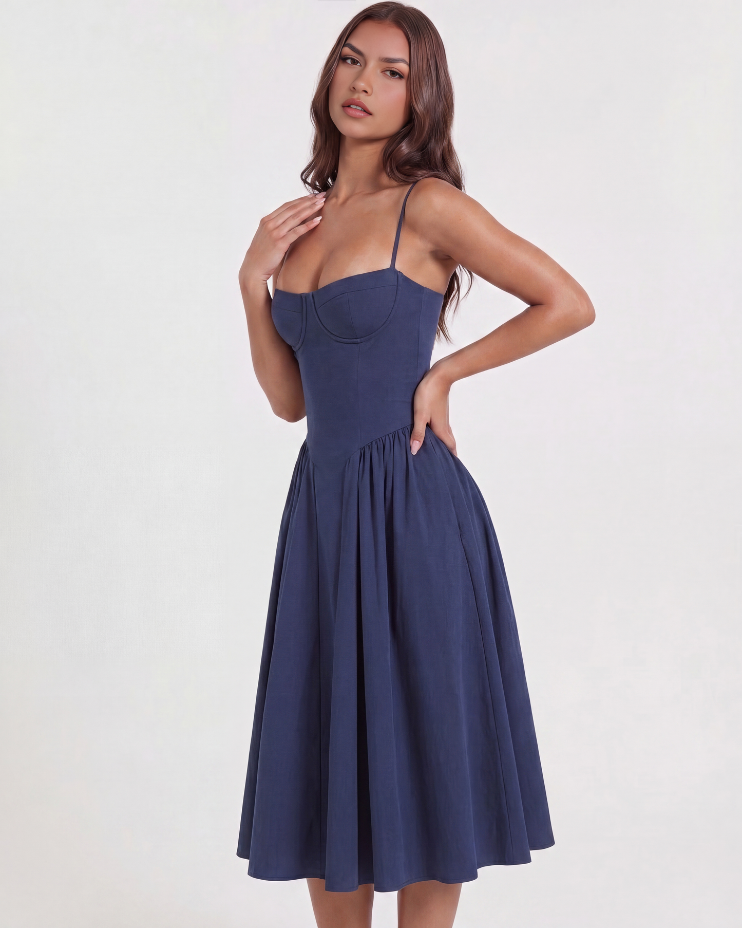 Francesca- Vestido viral en azul