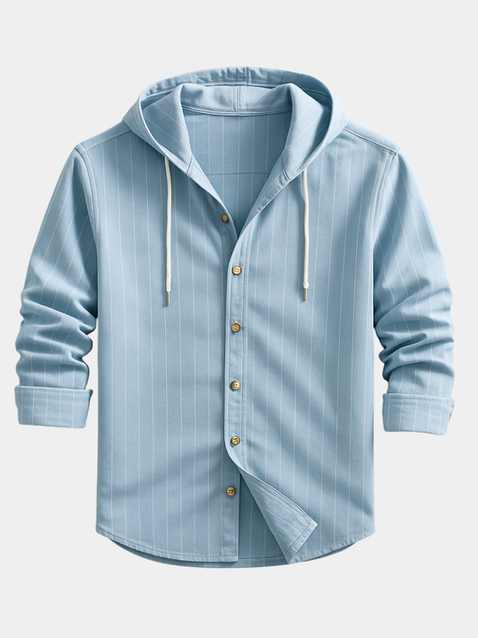 Duval Paris™ | CHEMISE DE LUXE À RAYURES AVEC CAPUCHE