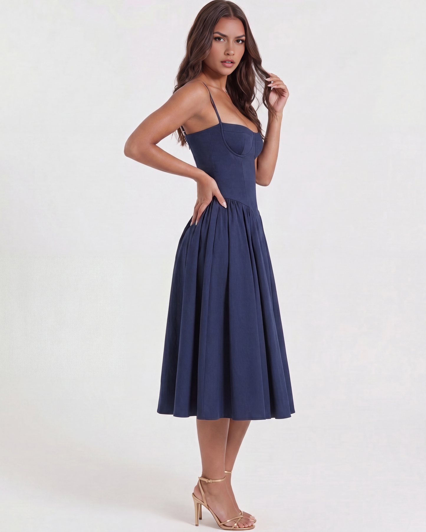 Francesca- Vestido viral en azul