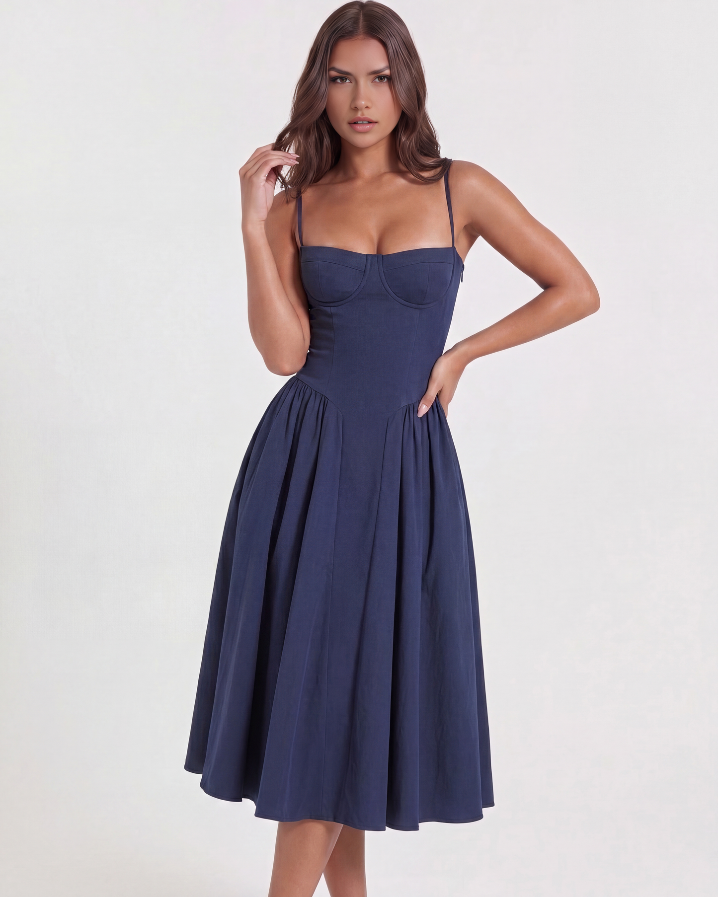 Francesca- Vestido viral en azul