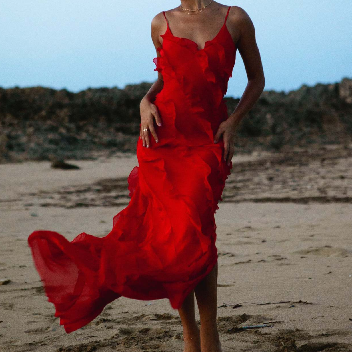 Sandra-Vestido largo elegante