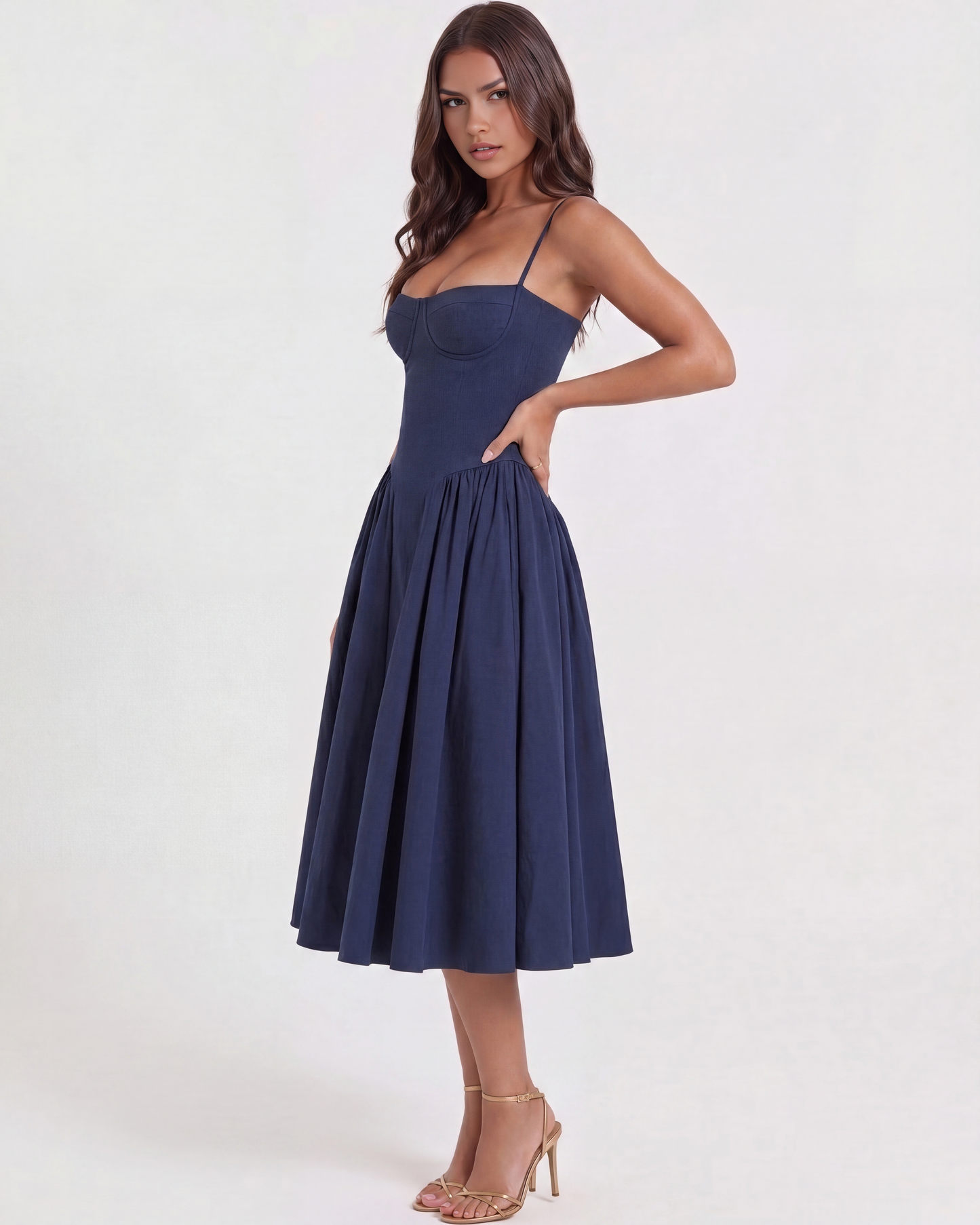 Francesca- Vestido viral en azul