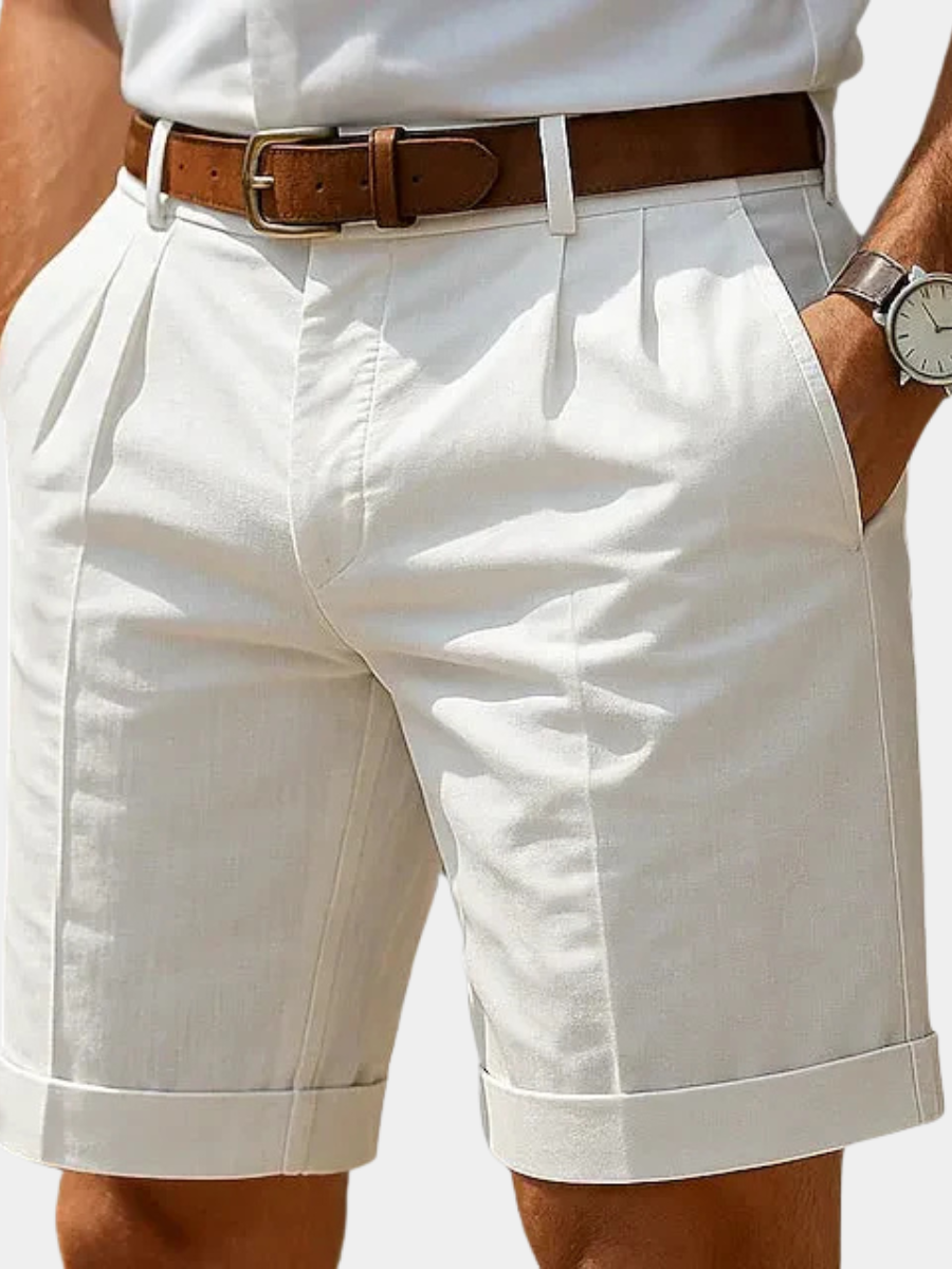 Alberto | PANTALÓN CORTO PLISADO A MEDIDA PARA HOMBRES