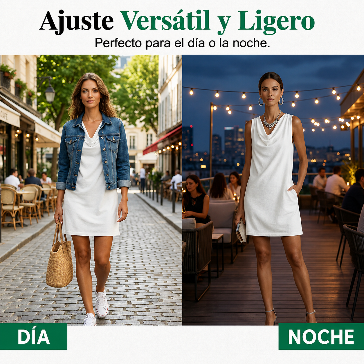 👗 ¡OFERTA LIMITADA: 40 % DE DESCUENTO! 💥SORAYA - Vestido entallado con cuello barco – Sin mangas, bolsillos laterales, versátil ✨