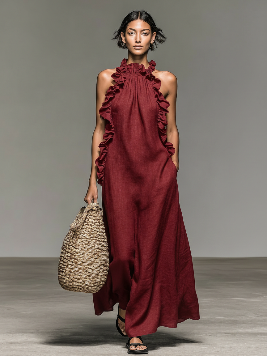 Lucia | Vestido Maxi con Bolsillos