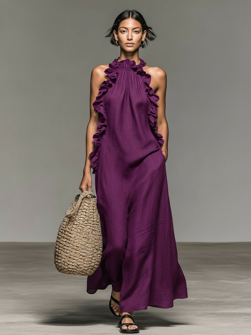Lucia | Vestido Maxi con Bolsillos