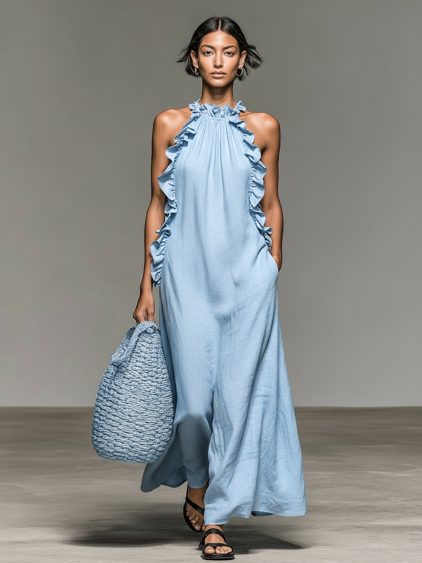 Lucia | Vestido Maxi con Bolsillos