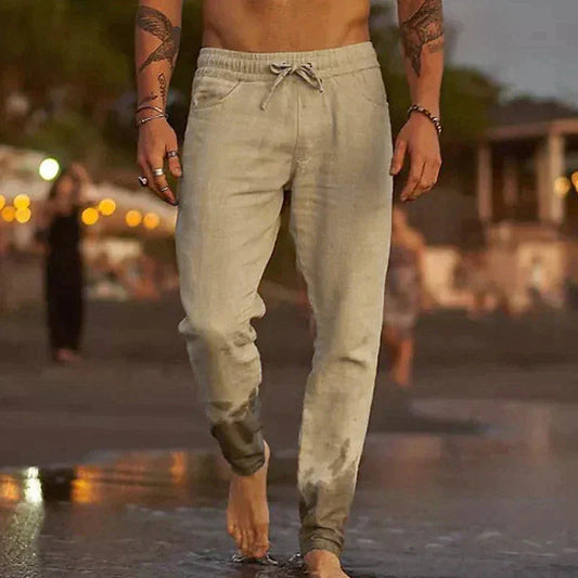 Mateo - Pantalones de playa de lino