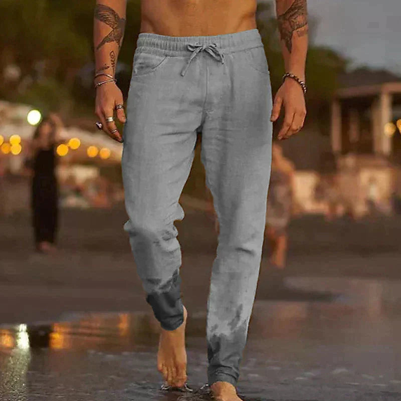 Mateo - Pantalones de playa de lino