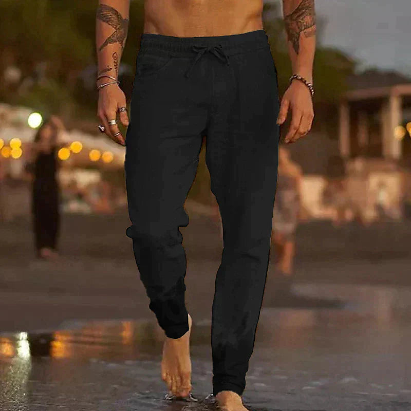 Mateo - Pantalones de playa de lino
