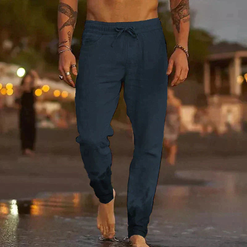 Mateo - Pantalones de playa de lino