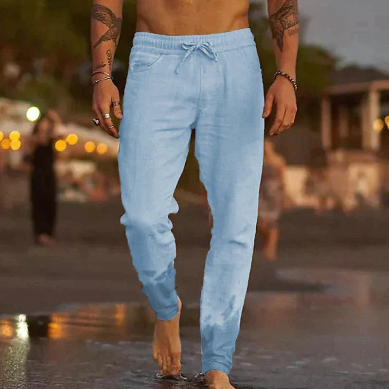 Mateo - Pantalones de playa de lino