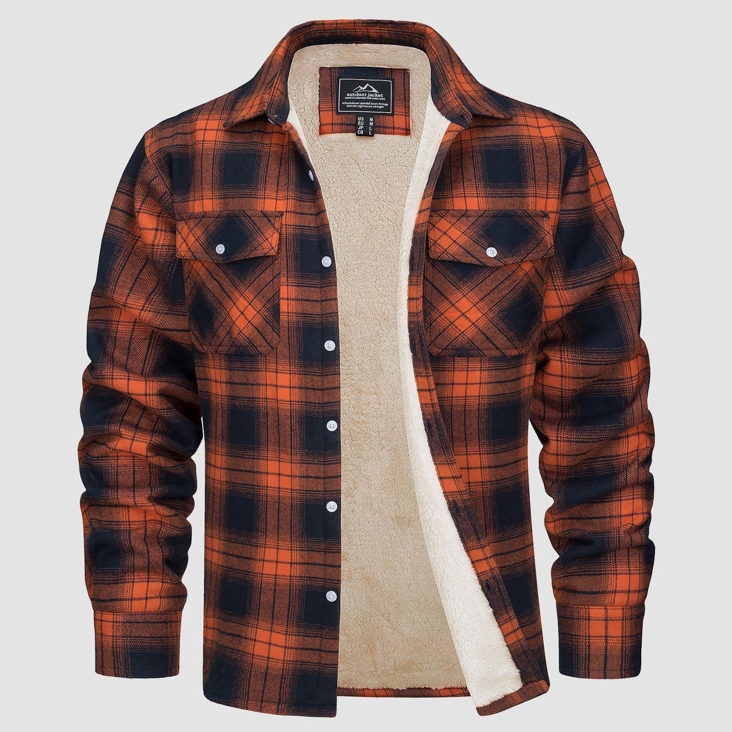 Arturo - Chaqueta de camisa a cuadros con forro