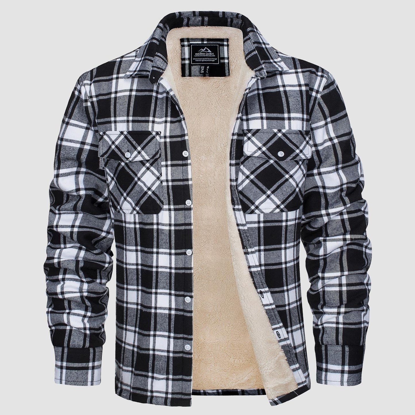 Arturo - Chaqueta de camisa a cuadros con forro
