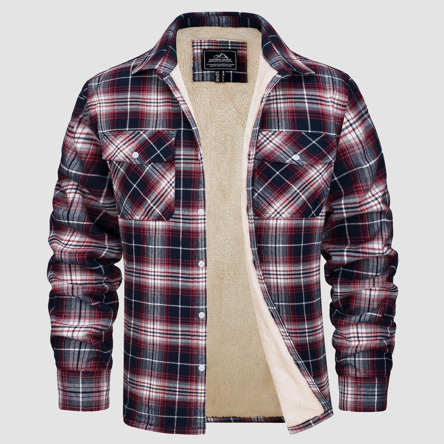 Arturo - Chaqueta de camisa a cuadros con forro