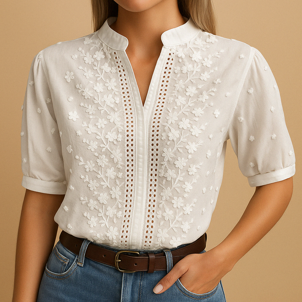 Lina - Blusa blanca de moda