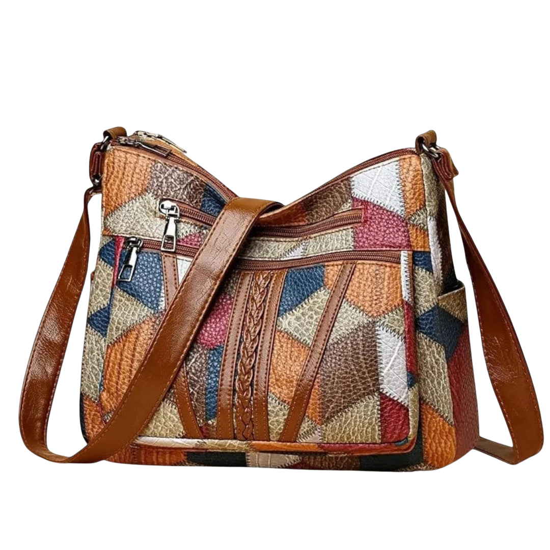 Francesca - Bolso de piel con diseño en mosaico