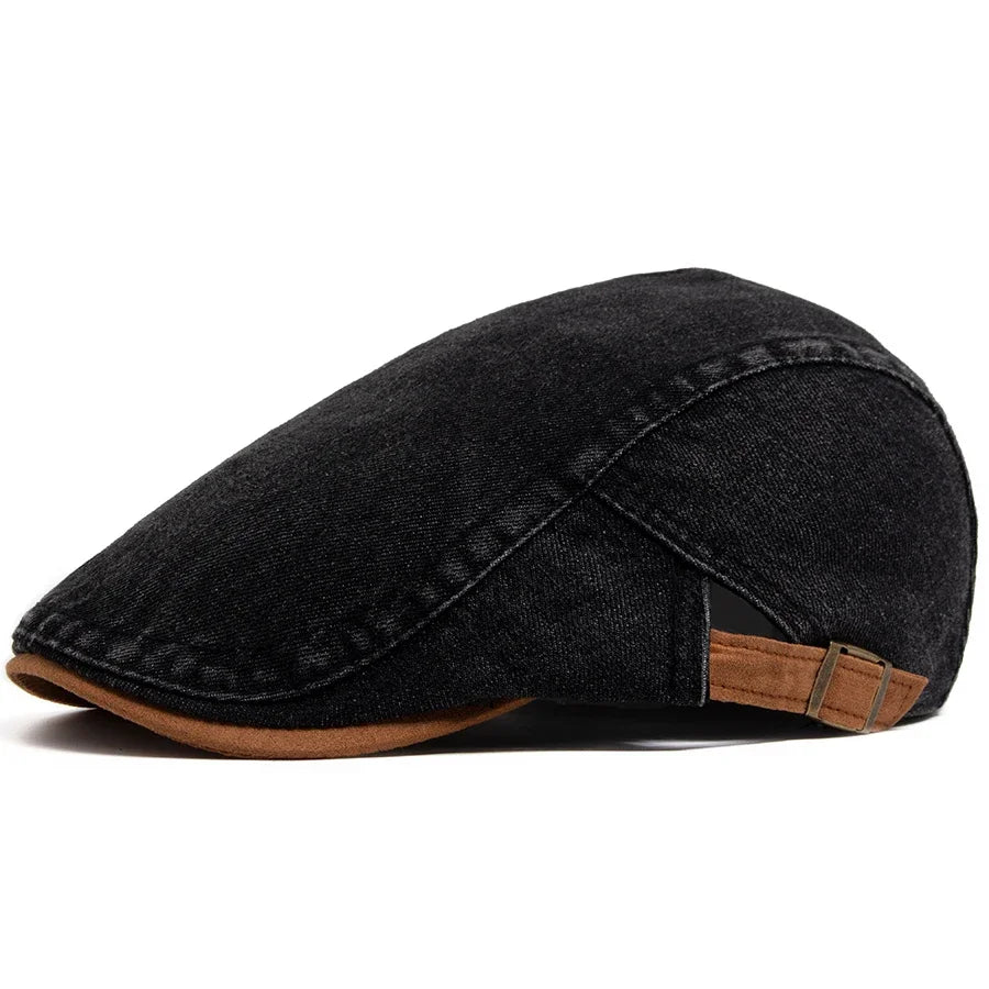 Salvador -  Gorra plana de denim premium: estilo atemporal y comodidad para el día a día.