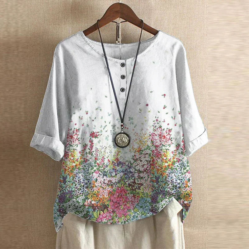 Duval Paris™ | Blouse rétro imprimée