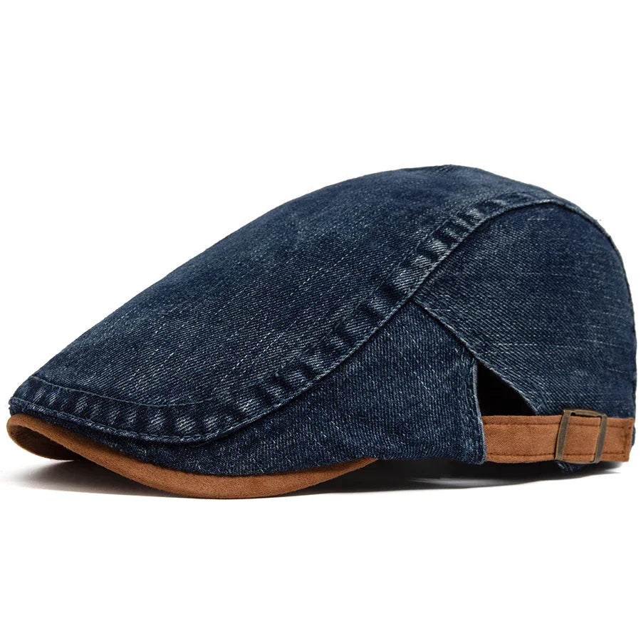 Salvador -  Gorra plana de denim premium: estilo atemporal y comodidad para el día a día.