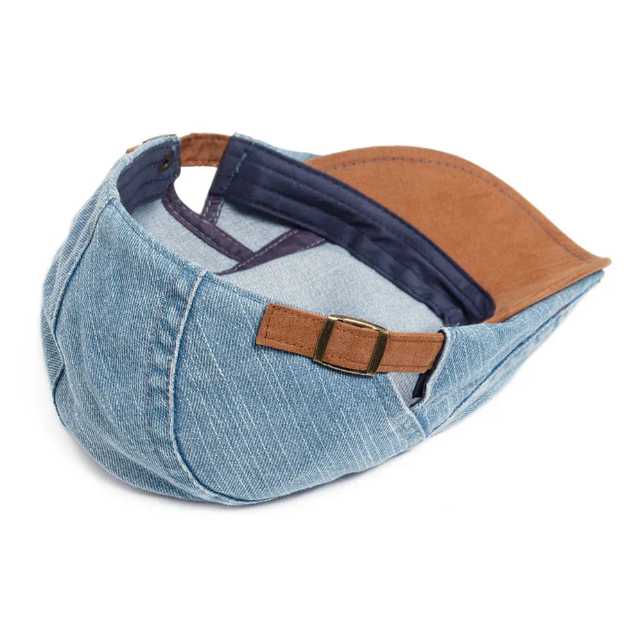 Salvador -  Gorra plana de denim premium: estilo atemporal y comodidad para el día a día.