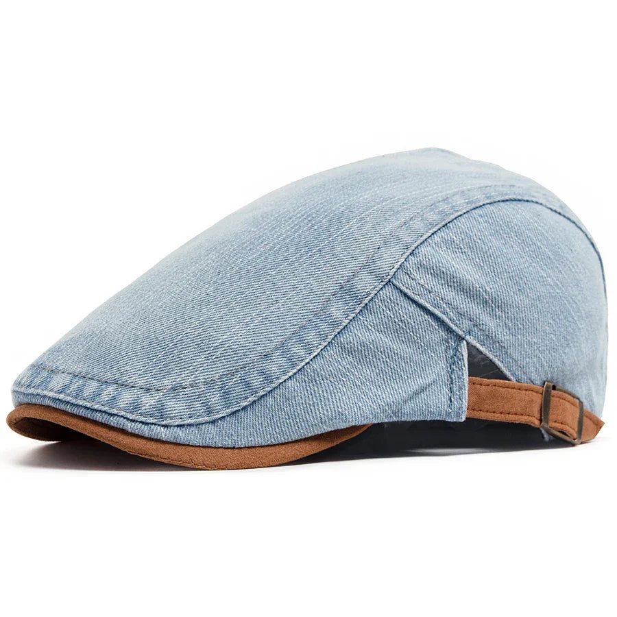 Salvador -  Gorra plana de denim premium: estilo atemporal y comodidad para el día a día.
