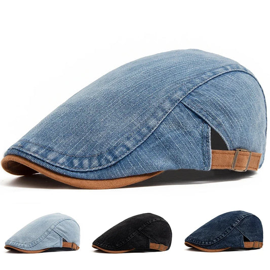 Salvador -  Gorra plana de denim premium: estilo atemporal y comodidad para el día a día.