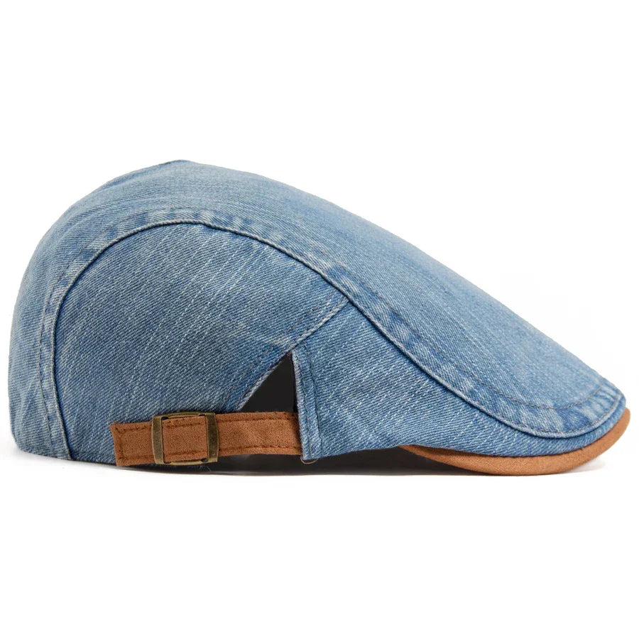 Salvador -  Gorra plana de denim premium: estilo atemporal y comodidad para el día a día.