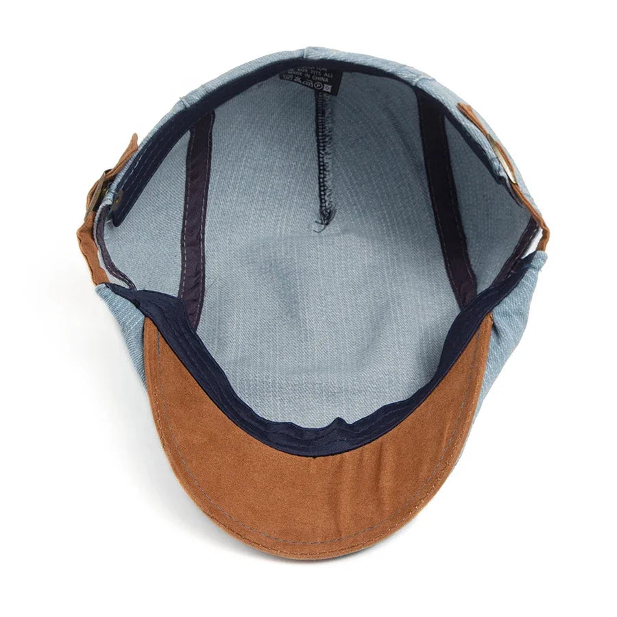 Salvador -  Gorra plana de denim premium: estilo atemporal y comodidad para el día a día.