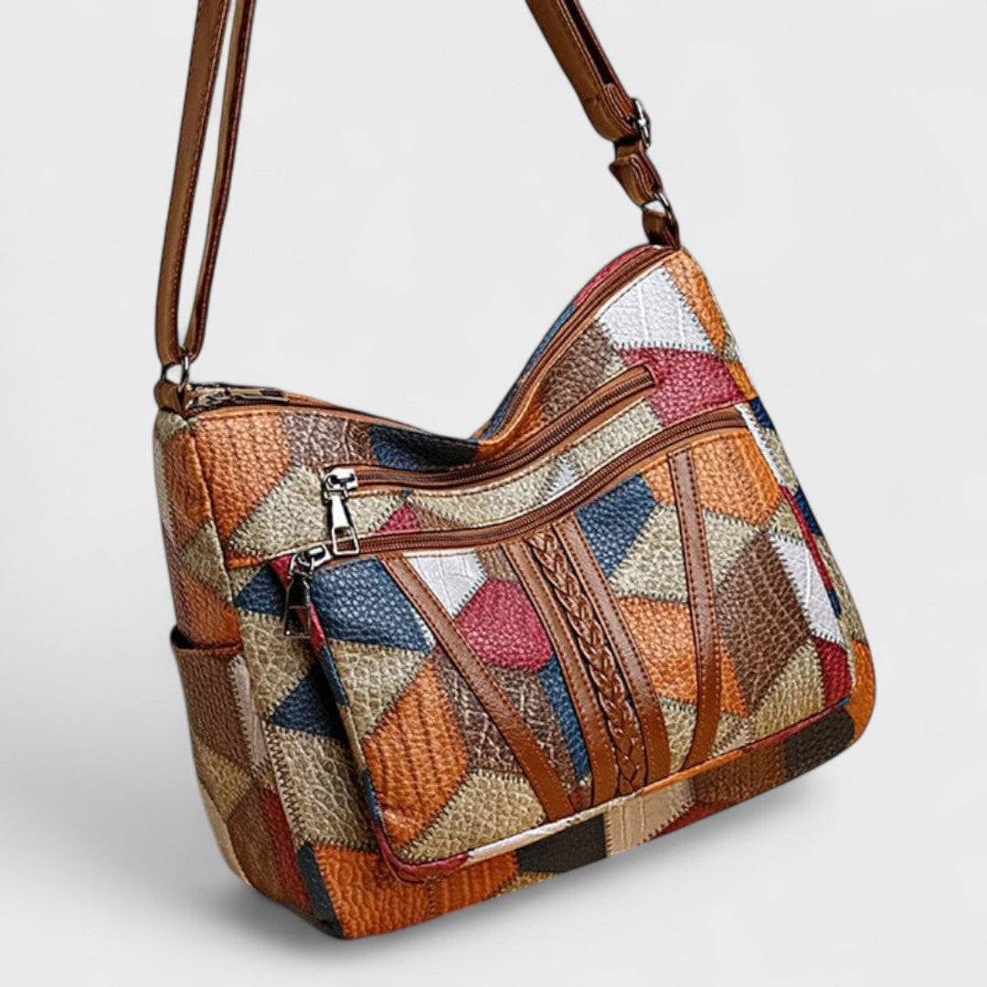 Francesca - Bolso de piel con diseño en mosaico