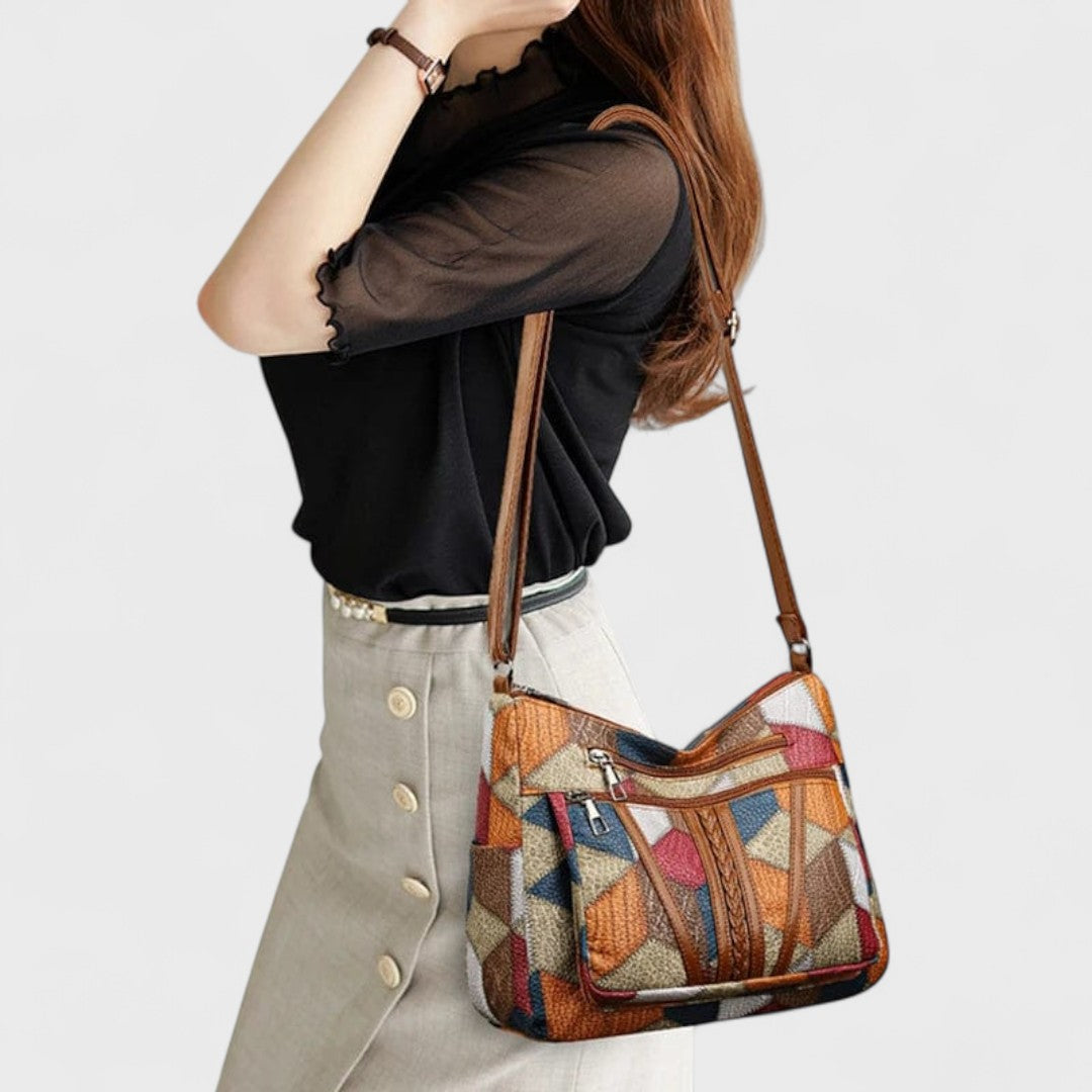 Francesca - Bolso de piel con diseño en mosaico