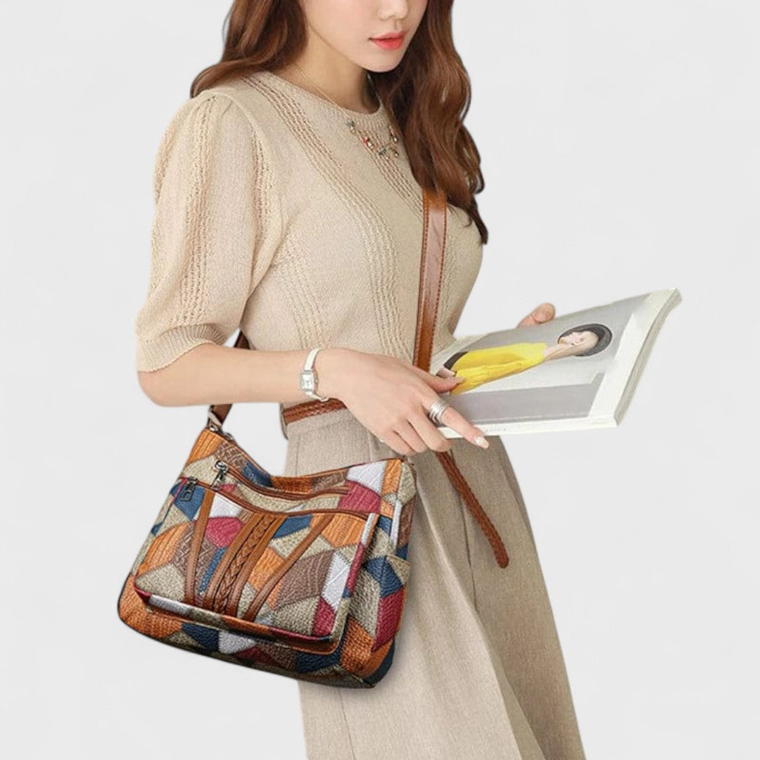 Francesca - Bolso de piel con diseño en mosaico