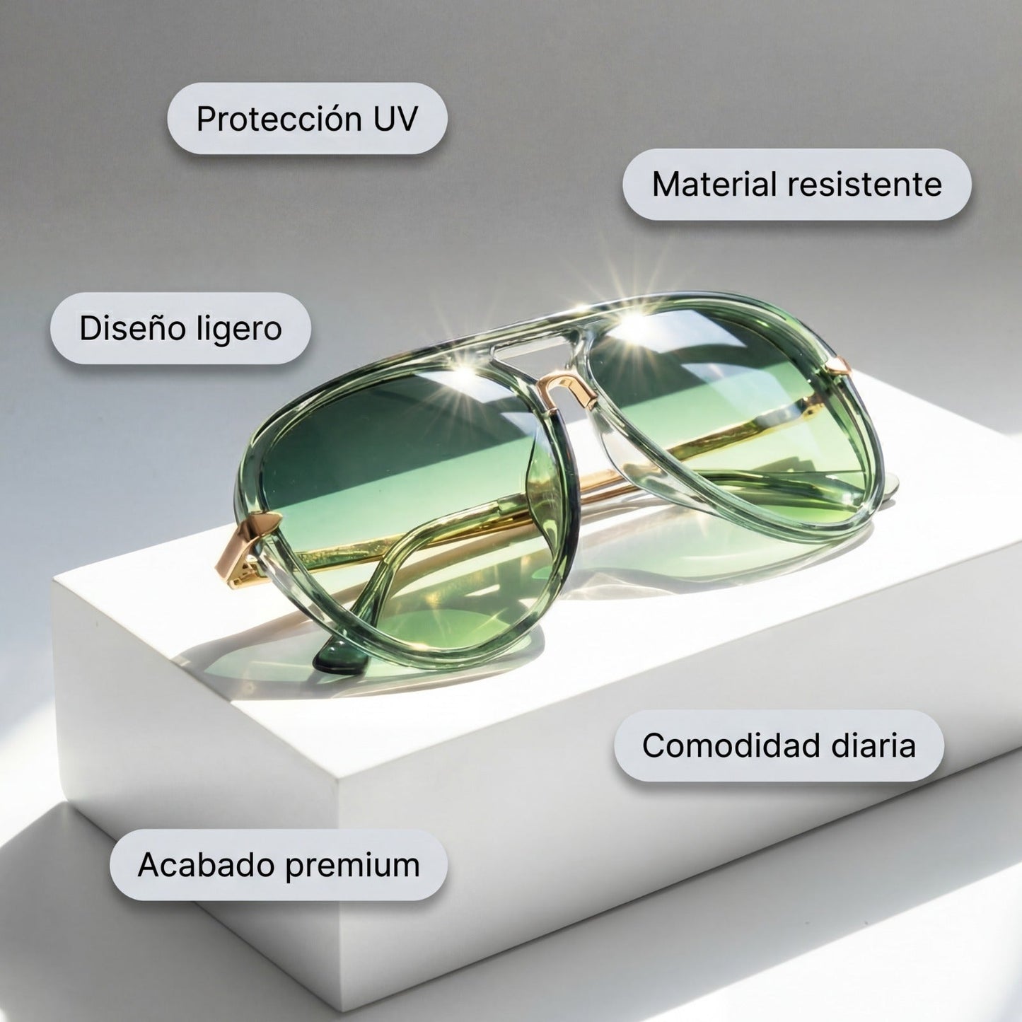 Violeta-Gafas de sol Viola Aviador