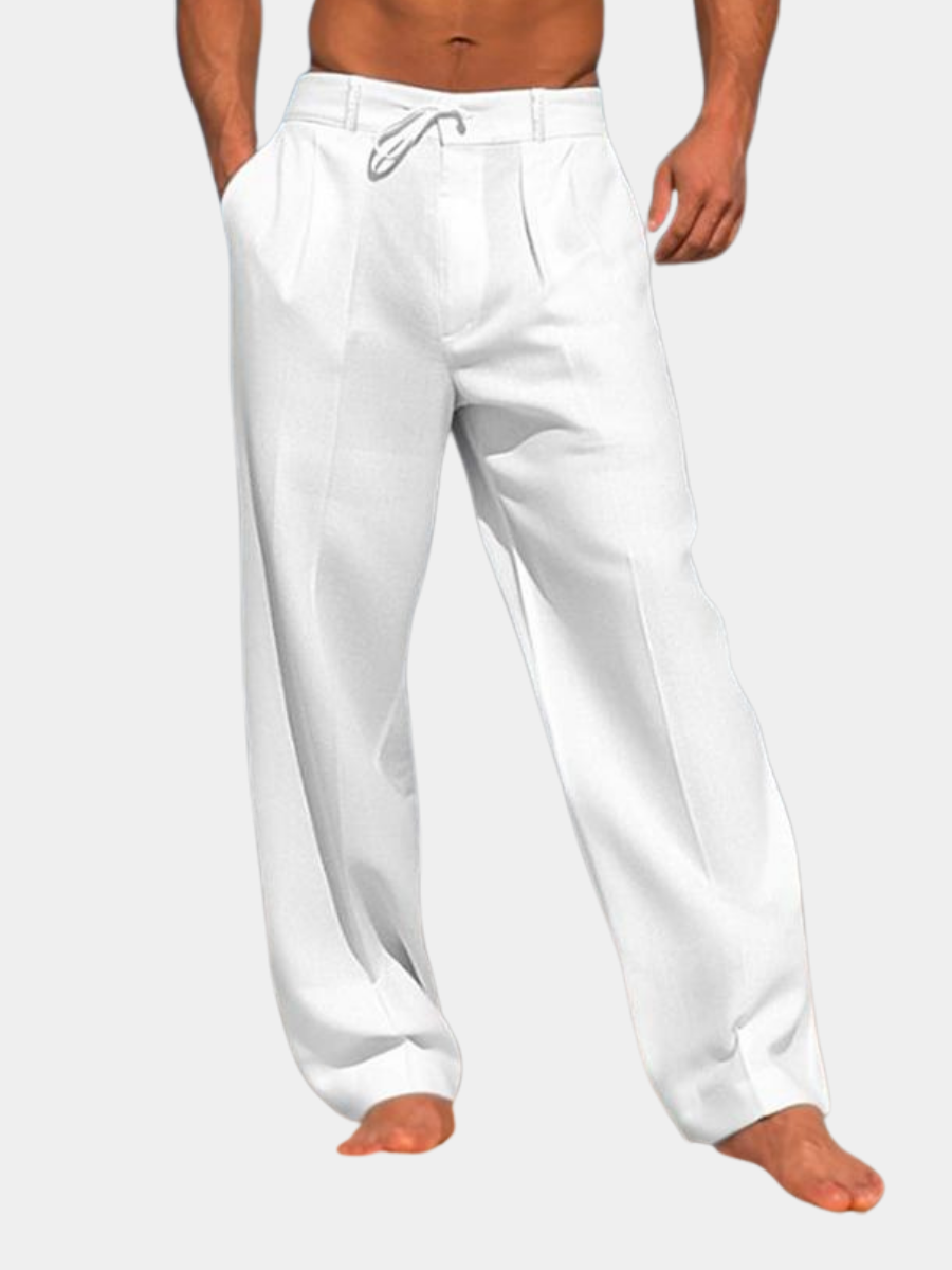 Enrique | PANTALÓN DE LINO LISO PARA HOMBRE