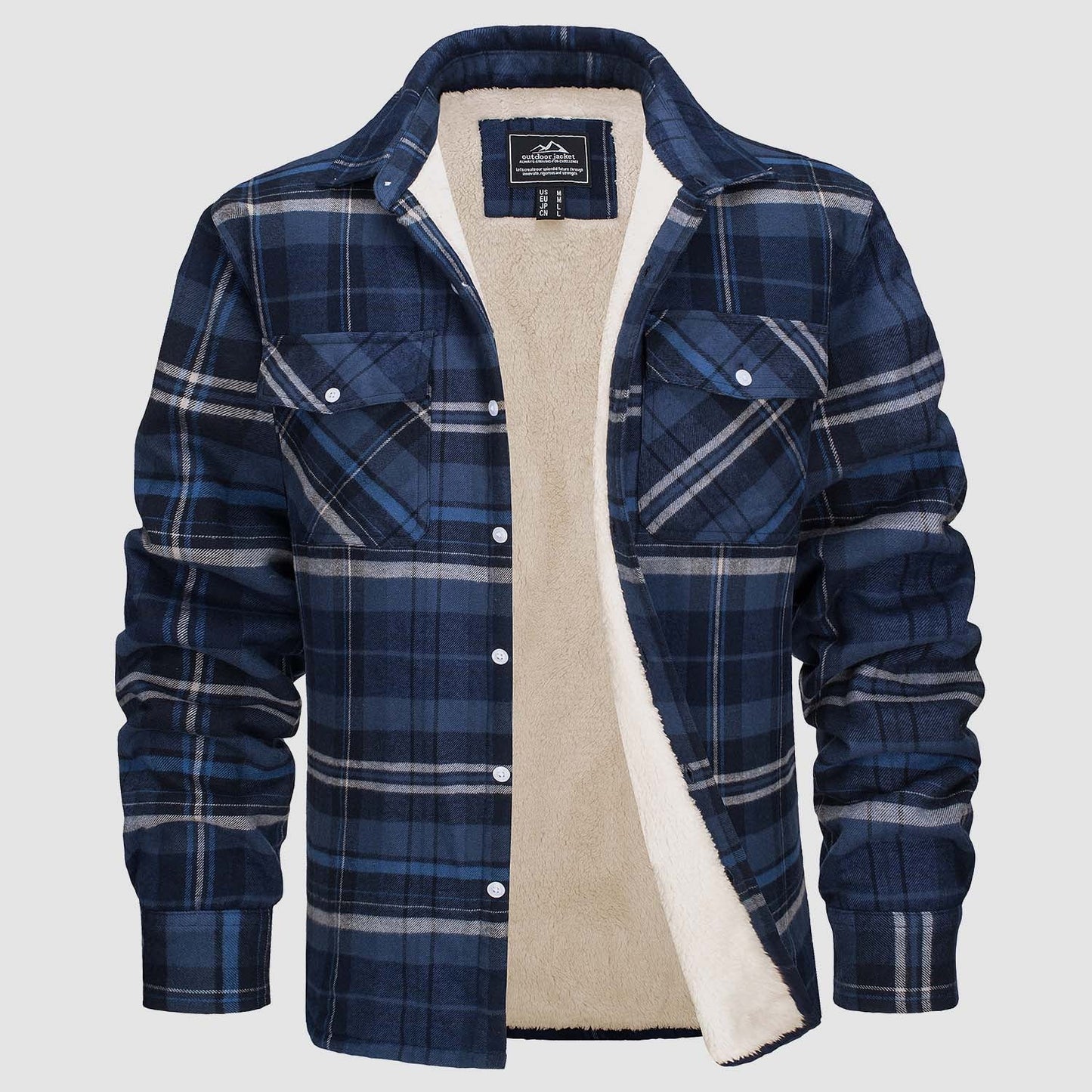 Arturo - Chaqueta de camisa a cuadros con forro