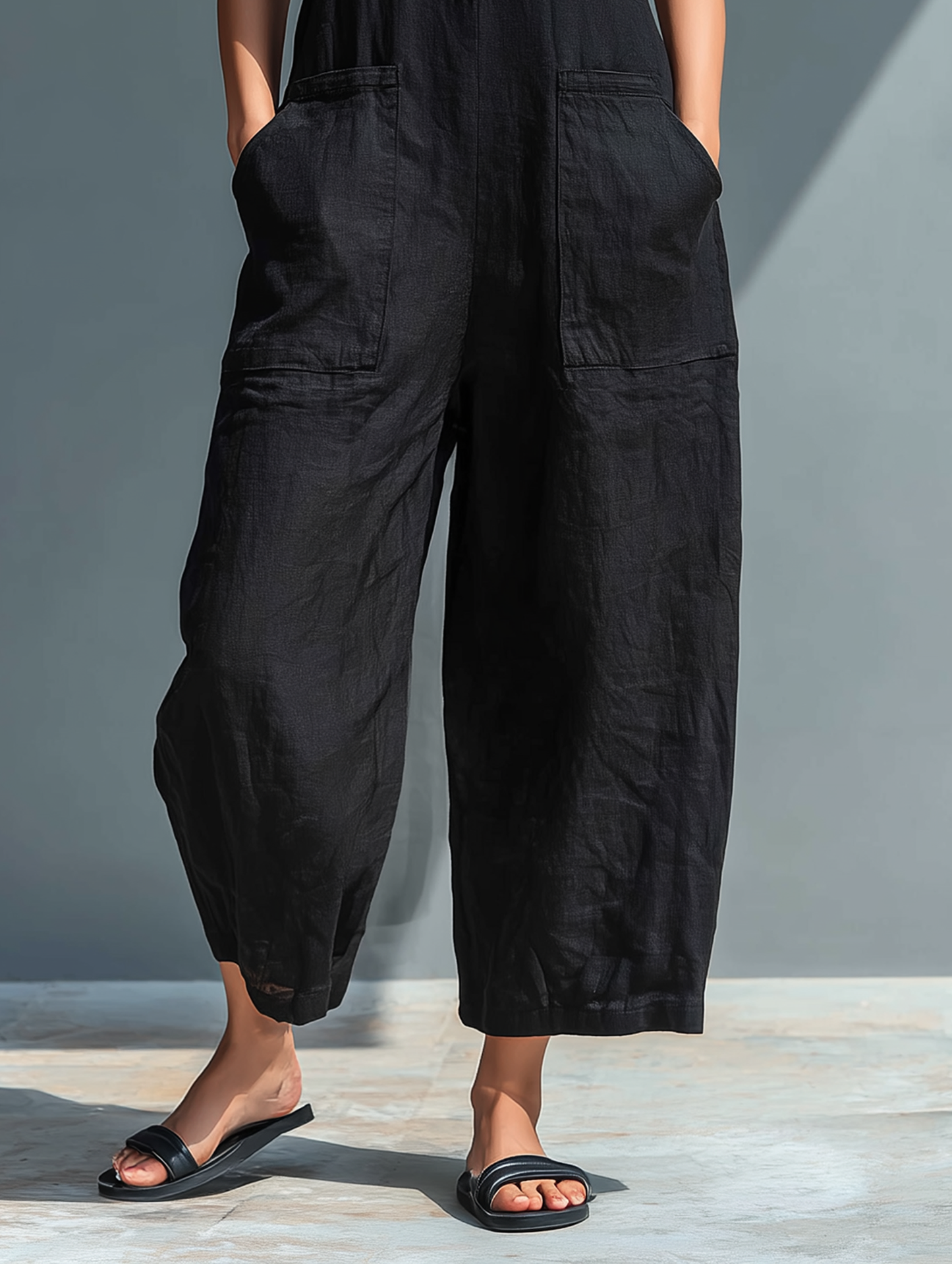 Silvia - Peto minimalista sin mangas de mezcla de lino