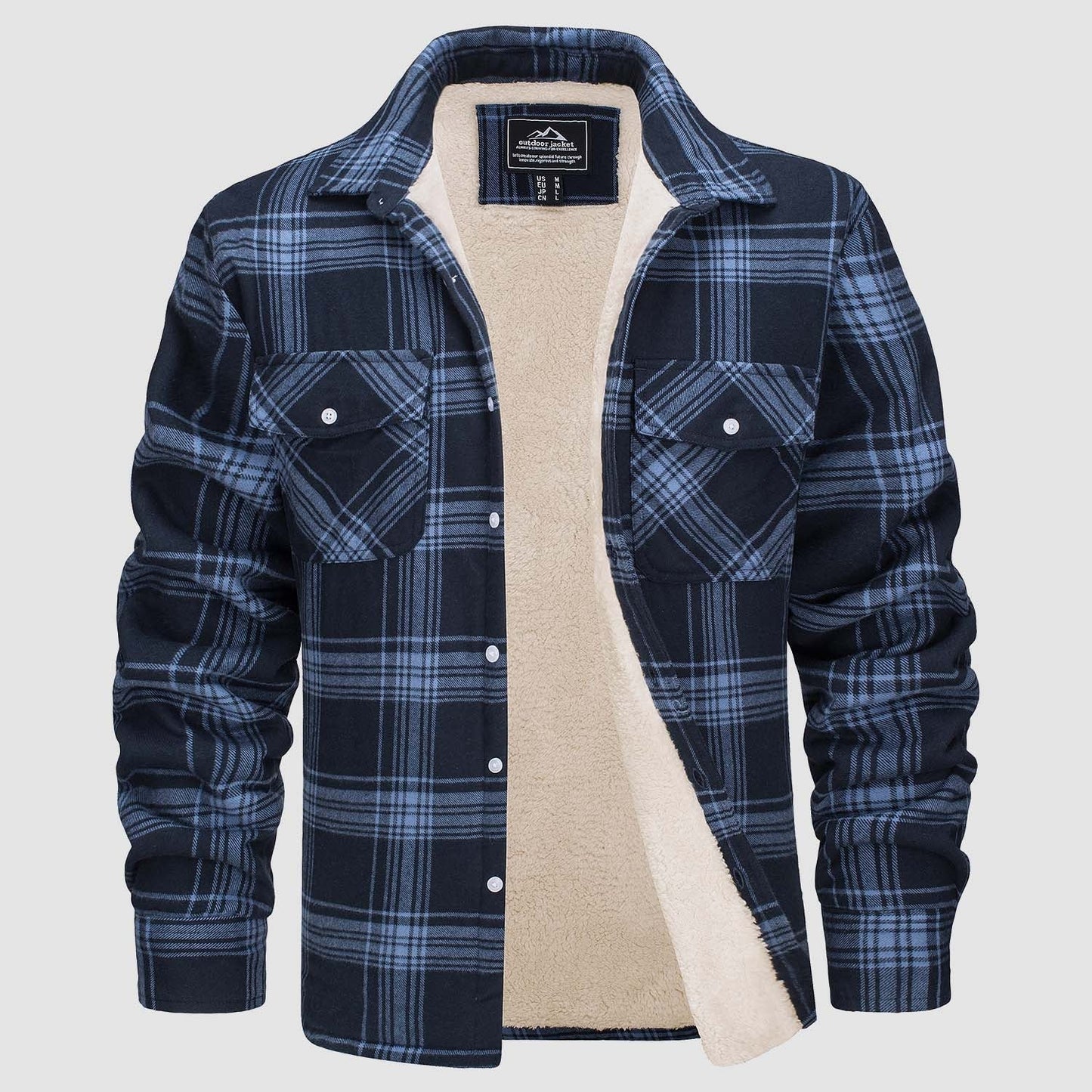 Arturo - Chaqueta de camisa a cuadros con forro