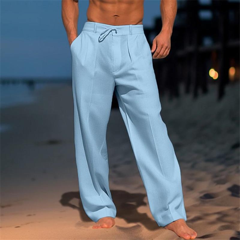 Enrique | PANTALÓN DE LINO LISO PARA HOMBRE