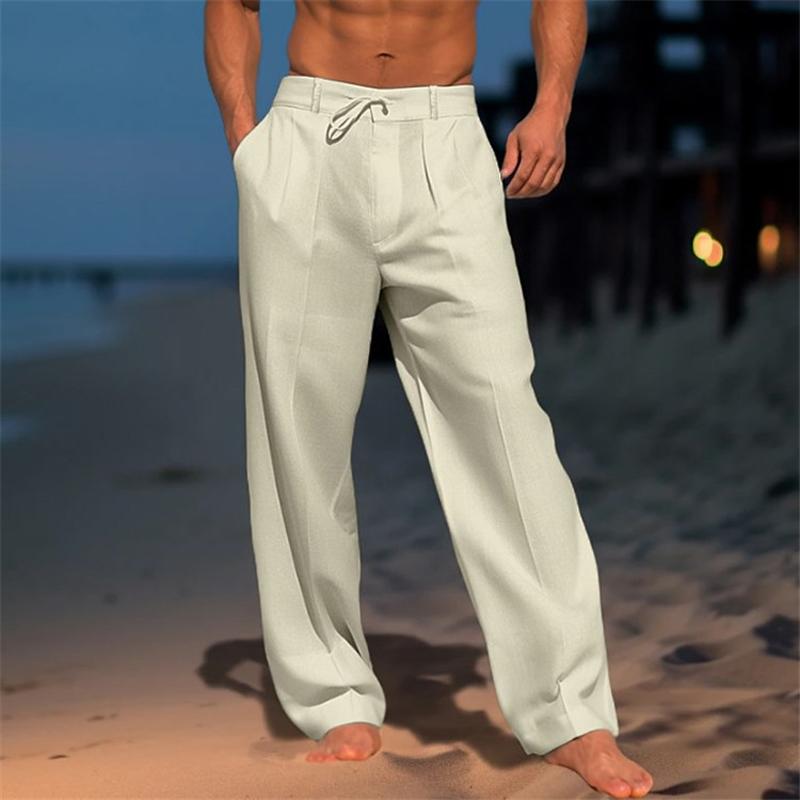 Enrique | PANTALÓN DE LINO LISO PARA HOMBRE
