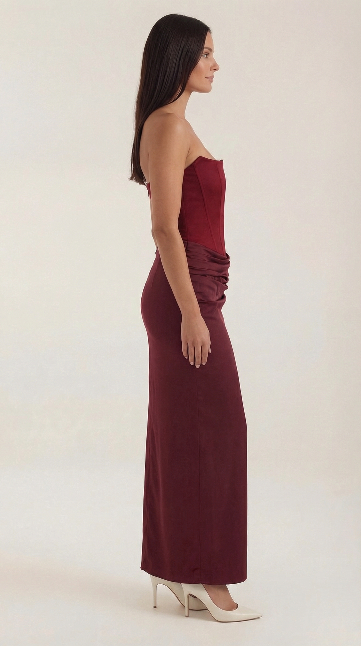 Andrea-Vestido largo tipo corsé