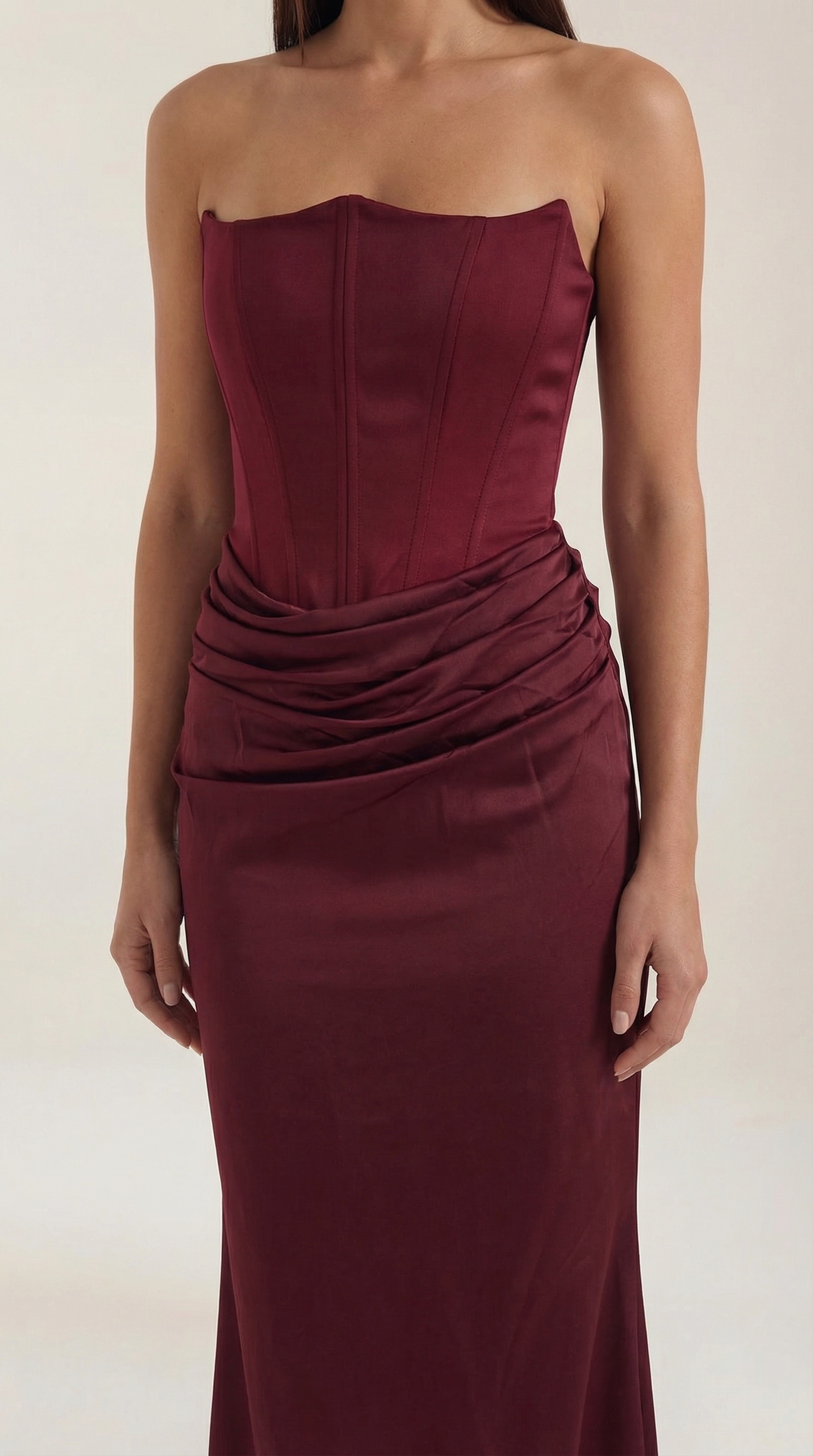 Andrea-Vestido largo tipo corsé